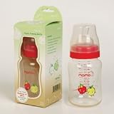 Momo Baby Wide Neck 8oz BPA-Free Plastic Feeding Bottle - 3-Pack Red Green Blue