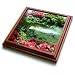 Koi Pond and Flowers - 8x8 Trivet With 6x6 Ceramic Tile