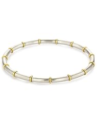 GURHAN "Midnight" Silver with High Karat Gold Accents Bangle Bracelet