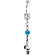 Handcrafted Southwestern Heart Dangle Belly Ring