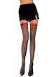 Fishnet Thigh High Nylon Stocking with Satin Bow