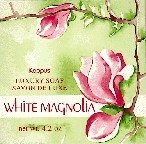 Kappus Soaps - White Magnolia Round 4.2 oz - Fragrant Herbal & Floral Soaps (boxed)