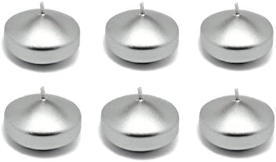 Metallic Silver 2" Floating Candles Unscented Floater Candle Discs Premium Quality, Wedding and Party (30 Pack)