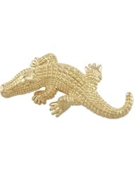 Electroform Alligator Brooch 14K Yellow Gold Brooch
