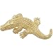 Jewelry : 14K Yellow Gold Electroform Alligator Brooch