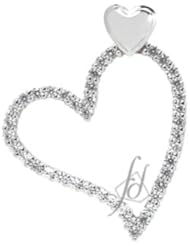 1 Ct Round Cut Diamond Heart Shaped Pendant 14k SI2-G