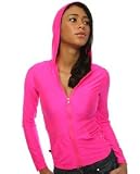 Tripp NYC The Eye Candy Spandex Hoody in Hot Pink hood ,Sweatshirts for Women