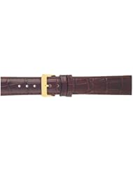 18mm Brown Leather Alligator Grain Watchband Replacement