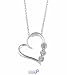 Jewelry : 10K White Gold 0.10 Carat Diamond Heart Pendant with Chain
