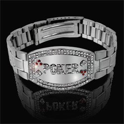 Silver Elite Poker Bracelet – 156 Swarovski Crystals