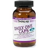 TwinLab Daily One Caps Multi-Vitamin and Mineral Supplement with Iron, Capsules, 180-Count Bottle