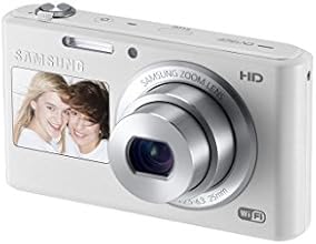 Samsung DV150F 16.2MP Smart WiFi  Digital Camera with 5x Optical Zoom and 2.7" main and 1.48" front Dual LCD Screens (White)