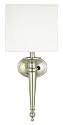 Brushed Nickel Rectangle Shade Plug-In Wall Light