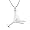 14k White Gold Martini Pendant w/ Diamond Accent