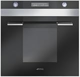 Smeg Linear Design SCP111NU2 24 Single Electric Wall Oven, Convection - Black