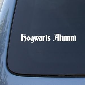 HOGWARTS ALUMNI - Vinyl Car Decal Sticker #A1607 | Vinyl Color: White