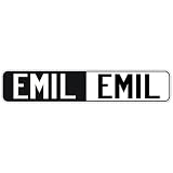  NEGATIVE EMIL  STREET SIGN