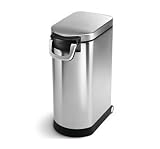 simplehuman x-large pet food can - fingerprint-proof brushed stainless steel