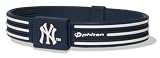 Phiten MLB Authentic Bracelet, New York Yankees, Large (7.5 Inches)