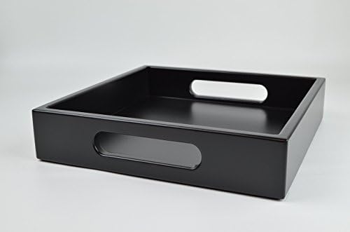 Decorative Serving Tray 12 in. Black Lacquer