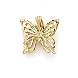 14k Medium Butterfly Outline Pendant