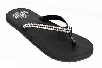 P NEMIR Logo Flip Flops J5300AB Ultra Comfort with AB Crystals on Strap