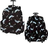 Dolphin Nylon Rolling Backpack