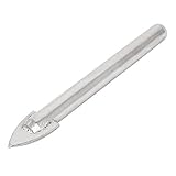 uxcell　ガラスドリルビット　メタル製　シルバートーン　トライアングルヒント　12mm広さ