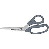 Clauss 18080 9-Inch Bent Titanium Bonded Adjustable Tension Shears with Extra Large Ultraflex Handles, Grey