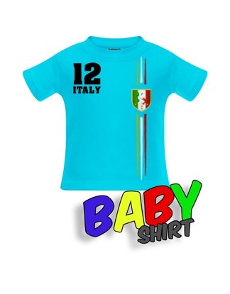 ITALY FAN SHIRT – ITALIEN – BABY – BLAU – T-SHIRT by Jayess-Baby Gr. 80/86
