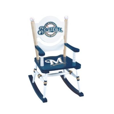 Milwaukee Brewers Mlb Wooden Rocking Chair