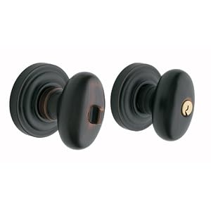 Baldwin 5225.112.ENTR Egg Knob Keyed Entry Set, Venetian Bronze by 