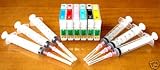 Compatible Refillable Cartridges and Dye Ink for Epson Printers R200 / R220 / R320 / R300m / Rx500 / R300 / R340 / Rx600 / Rx620