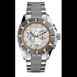 New Guess Collection GC Sport Class XXL, Sport Chic Stainless Steel Bracelet Chronograph Gents Watch 47004G3 with Rotating Bezel