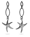 Eve's Addiction Sterling Silver Dangle Starfish Earrings