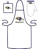 Baltimore Ravens Grilling Apron Set - Football Sports Merchandise