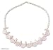 Rose quartz and pearl choker, 'Pink Cloud' 0.6 W 17.7 L