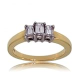 14KT Gold Anniversary Ring 3 Stone Emerald Cut Diamond 31tkTw4FIlL. SL160 14KT Gold Anniversary Ring 3 Stone Emerald Cut Diamond