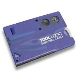 Survival Card w Compass, Translucent Blue by Tool Logic