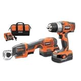 Factory-Reconditioned Ridgid ZRR9682 18V Lithium-Ion Drill Driver and One Handed Reciprocating Saw Combo Kit