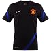 The Manchester United Black Training Top is a brand new design from Nike and is part of the 2011-12 
Manchester United Nike Training Wear Range. It is black in colour with blue trims and is a short 
sleeved design with a rounded neckline. The top is made from 100% polyester using Nike