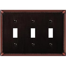 Jackson Deerfield #3003AZ Imp Bronze Triple Toggle Plate