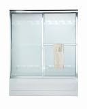 American Standard AM00725.416.006 Brushed Nickel Prestige Prestige Framed Frosted Calla Lily Glass B