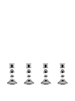 ZZZ_Merry Christmas Set Portavelas 4 Uds. Plateado