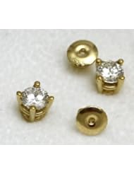 Diamond Earrings 1.63 k G.s.i Diamond s on 14k Yellow Gold Earrings with Post and Screw Back