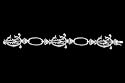 Christian Audigier Crystal Set CA Logo Link Bracelet in Sterling Silver