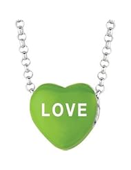 Sweethearts Enamel "Love" Heart on 16" Necklace Pendant with Gift Box