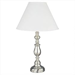 Metal Table Lamp - Silvertone