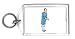 Keychain with the image of: man, wearing, Mexico, stockings, gown, slippers, pajamas, footwear