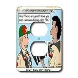 Rich Diesslins Funny KNOTS Scouting Cartoons - Get the Picture - Photography - Light Switch Covers - 2 plug outlet cover
